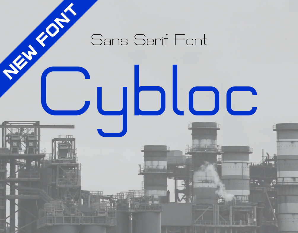 Cybloc--工业化科幻风格的字体(Cybloc- Industrial Scifi Typeface)插图