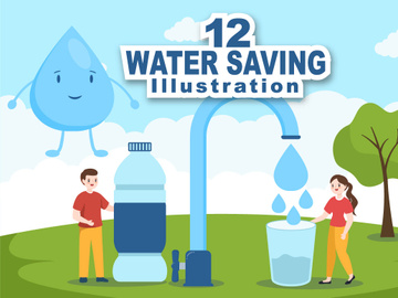 12 Water Saving Illustration