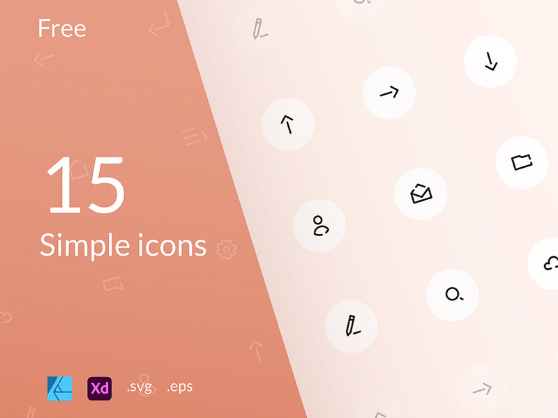 Free 15 Simple Line Icons by Lukas Kavaliauskis ~ EpicPxls