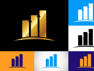 Finance and Marketing concept logo designs vector illustration