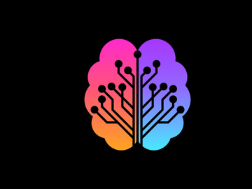 Modern and simple logo design for a brain, Brain logo icon sign symbol.