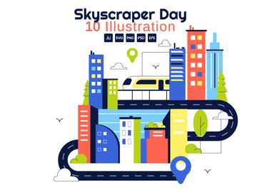 10 Skyscraper Day Illustration