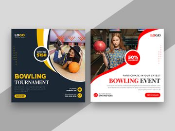 Bowling Tournament Social Media Post Banner Ver-1