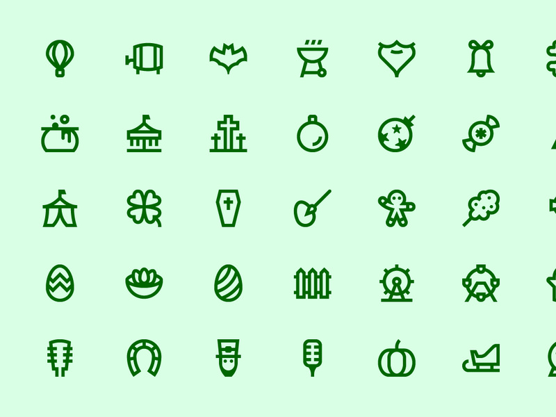 Holidays icons