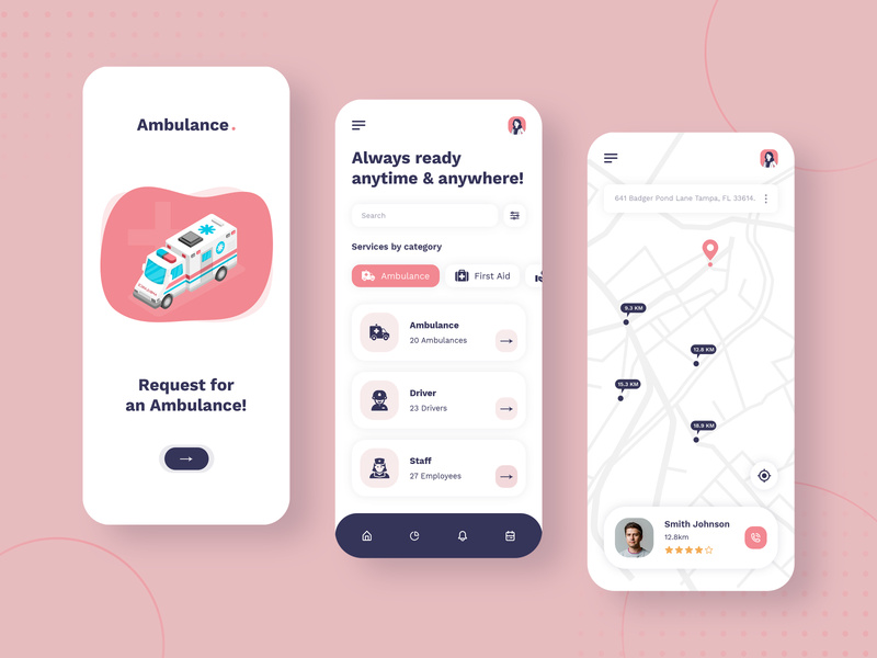 Ambulance App Design By CMARIX Infotech EpicPxls