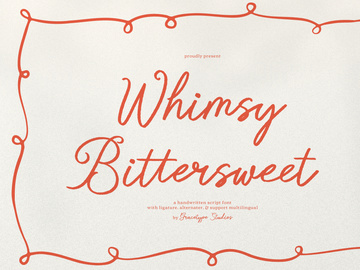 Whimsy Bittersweet | Handwritten Script