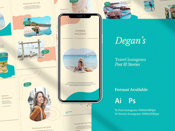Instagram Template - Degans Post & Stories