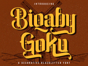 Biqaby Goku - Blackletter Font