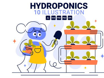 10 Hydroponics Technology Illustration
