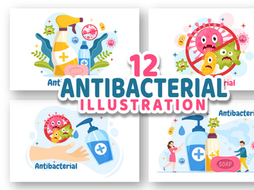 12 Antibacterial Vector Illustration