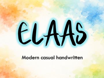 ELAAS – Basic Modern Casual Handwritten Font (OTF)