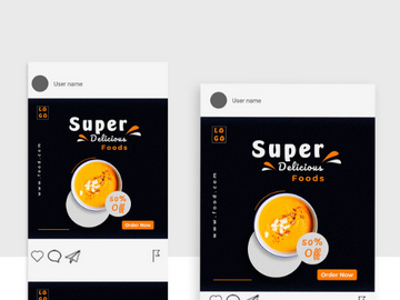 Restaurants Social Media Post Design