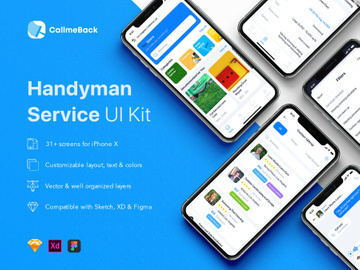 Handyman Service UI Kit for Adobe XD