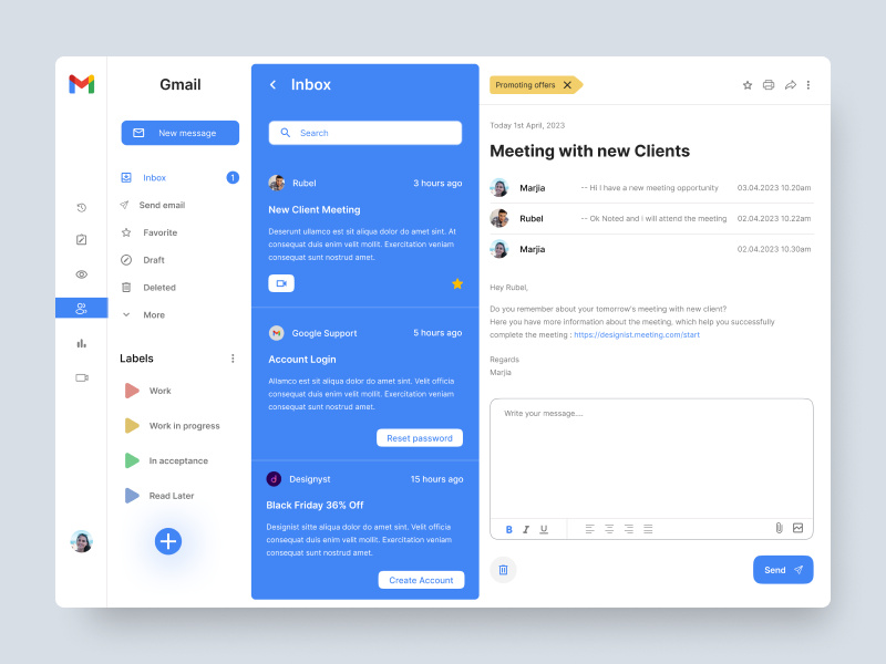 Gmail Redesign by Designist ~ EpicPxls
