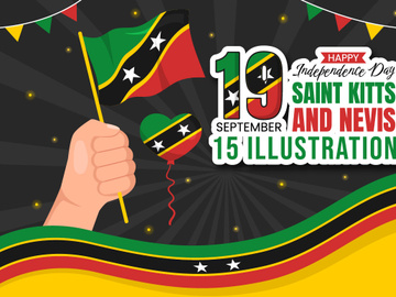 15 Independence Day Saint Kitts and Nevis Illustration