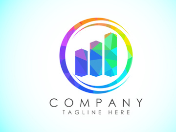 Finance and accounting logo low poly art style design vector template, Business finance logo