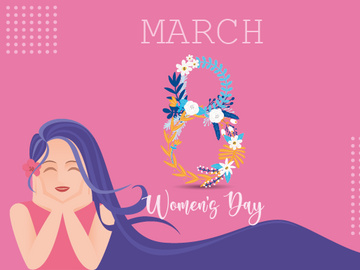 Instagram template, happy women's day 8 march