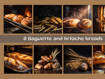 Baguette and brioche breads
