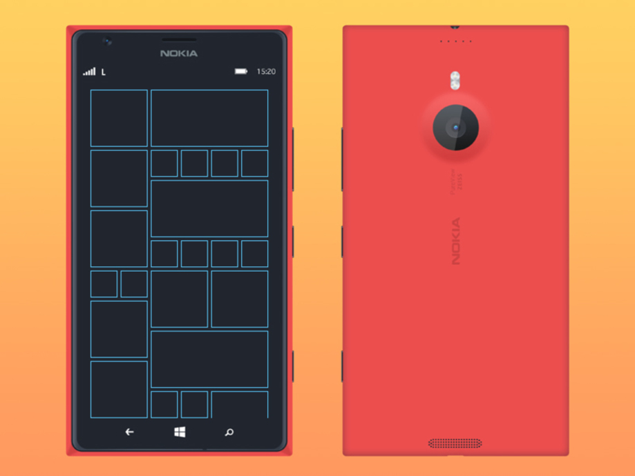 诺基亚Lumia 1520模拟图(Nokia Lumia 1520 mockup)插图