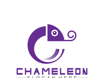 Chameleon logo design template. Vector illustration