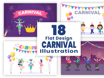 18 Happy Music Party Carnival Celebration Illustration