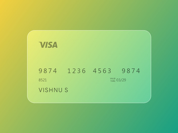 Glassmorphism Card UI Design