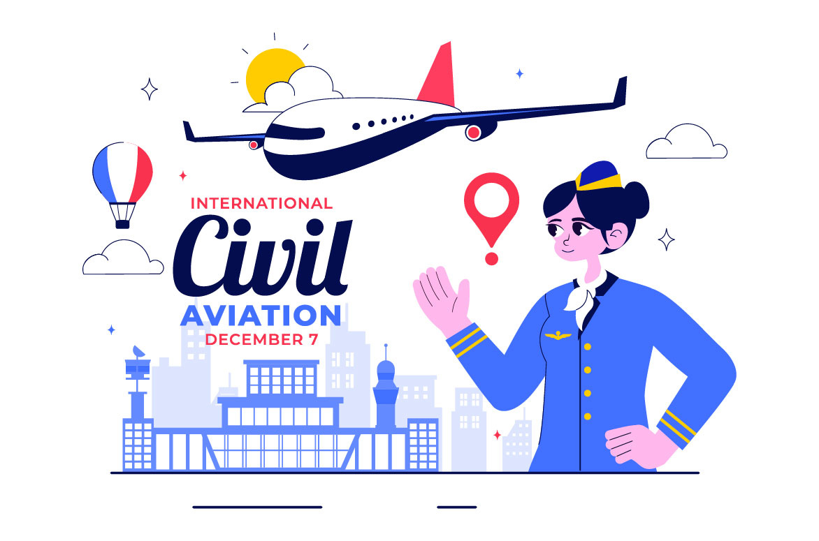 10 Ilustração do Dia Internacional da Aviação