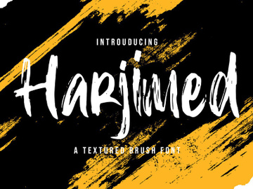 Harjimed - Textured Brush Font