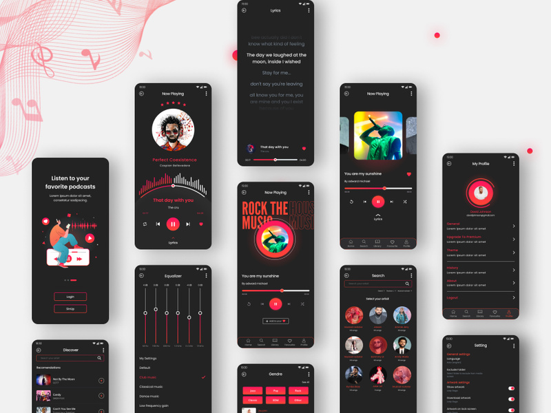 Music Beatser App Ui Kit v1.0 by Uilarax ~ EpicPxls