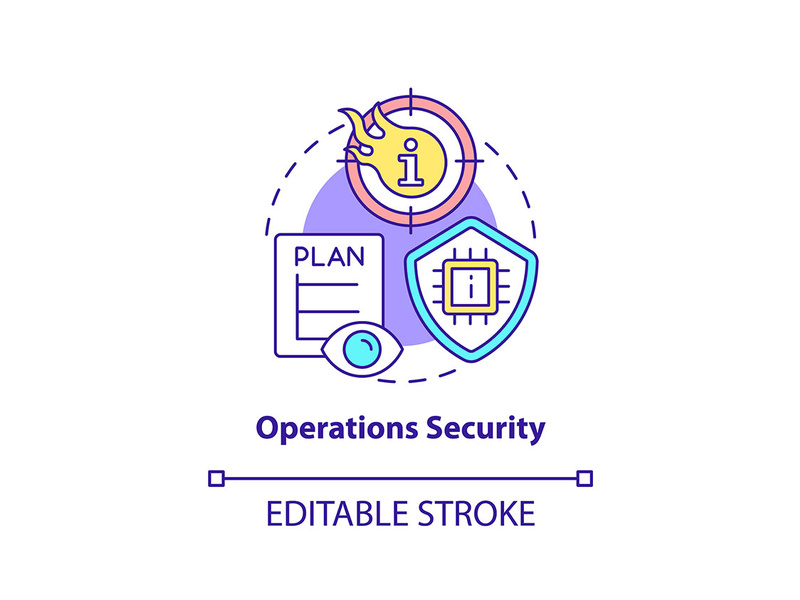 Operations security concept icon by bsd studio ~ EpicPxls