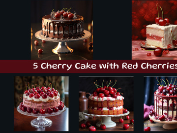 Cherry Cake with Red Cherries