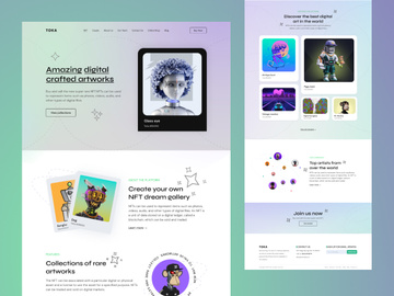 NFT- Digital artwork Marketplace lending Page