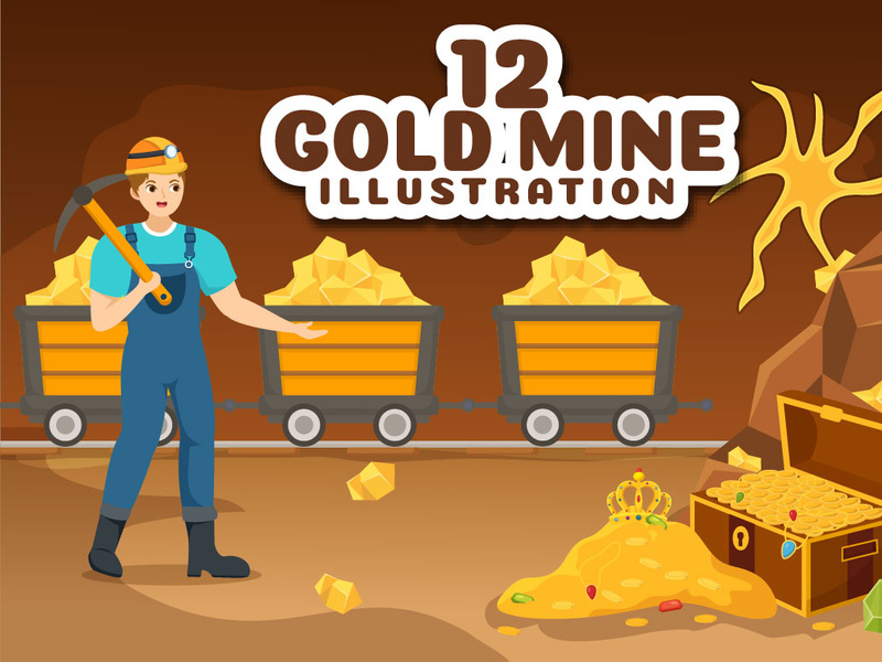 cartoon gold mine