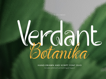 Verdant Botanika | Hand Drawn Script Font Duo