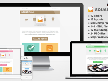 SquareMail Email Template (Mailchimp ready)