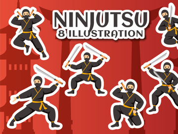 8 Ninjutsu Ninja Shinobi Illustration
