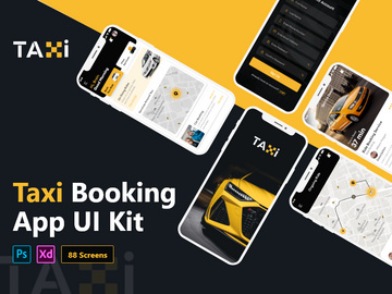 Taxi App - Adobe XD Mobile UI Kit