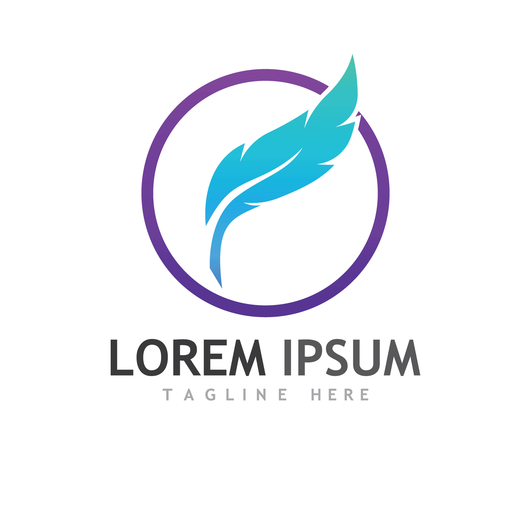 Feather logo design.