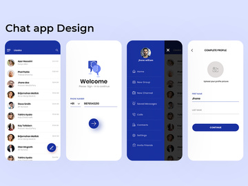 Chat app ui design