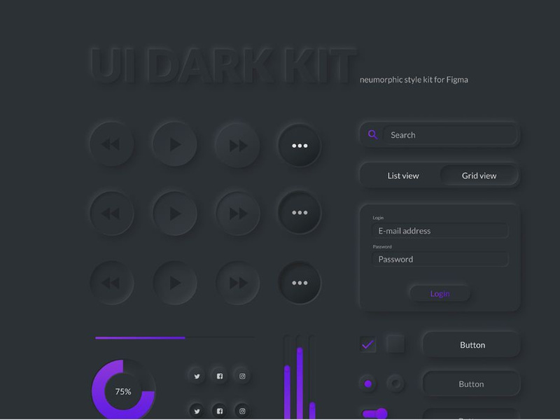 Neumorphism UI Kit for Figma (free download) : r/FigmaDesign