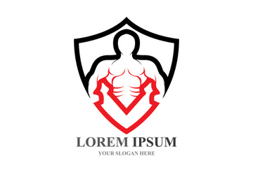 Vector object and Icons for Sport Label  Gym Badge  Fitness Logo Design