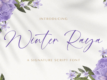 Winter Raya – Signature Font