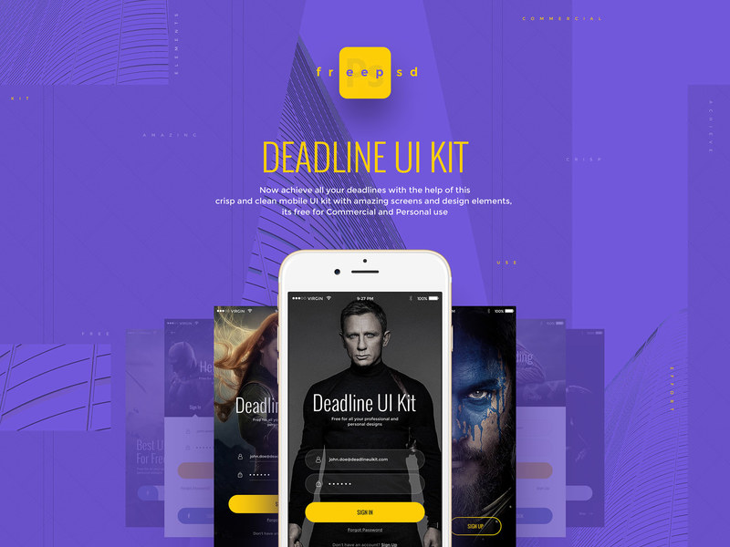 Deadline: Free UI kit for Photoshop ~ EpicPxls - 800 x 600 jpeg 103kB