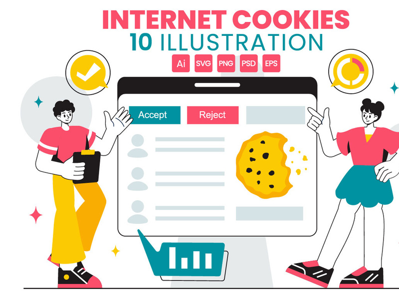 10 Internet Cookies Technology Illustration by denayuneep ~ EpicPxls