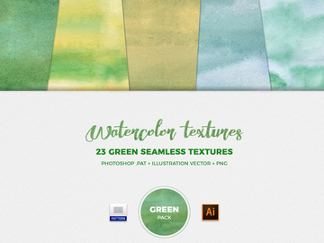 Watercolor Seamless Textures - Green Pack