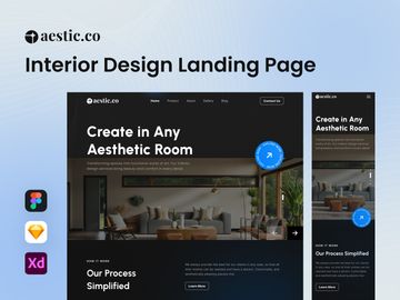 aestic.co - Interior Design Landing Page