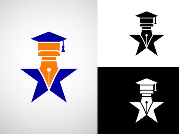 Education logo design vector template, Education and graduation logo vector illustration