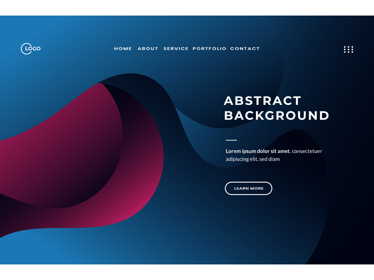 3D Navy Blue Aesthetic Abstract Background