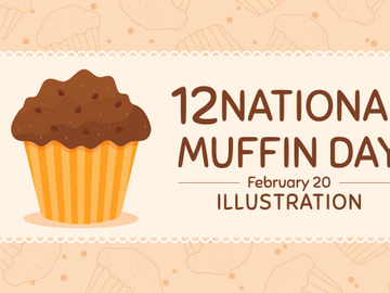 12 National Muffin Day Illustration