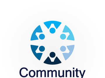 Community Logo Design Template for Teams or Groups.network and social icon design
